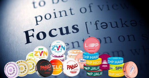 A picture of nicotine pouches with focus in the background. Nicotine pouches help you focus in this article.