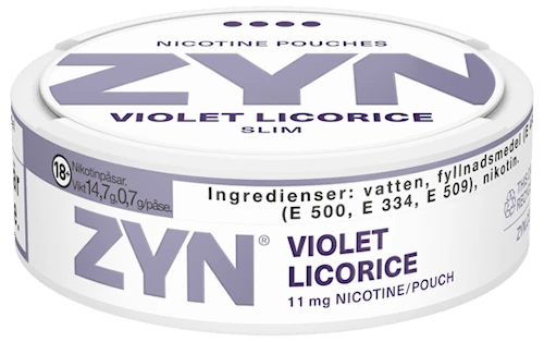 ZYN Viola Liquirizia Slim 9mg e 11mg