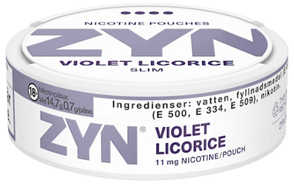 ZYN Viola Liquirizia Slim 9mg e 11mg